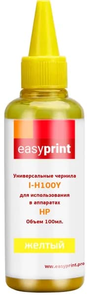 Чернила для HP универсальные водорастворимые, Желтый, 100 мл.