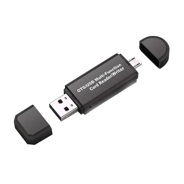 Otg кардридер usb 2.0 черного цвета для чтения sd и micro sd карт памяти
