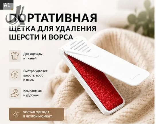 Щетка для одежды, обуви 1 шт