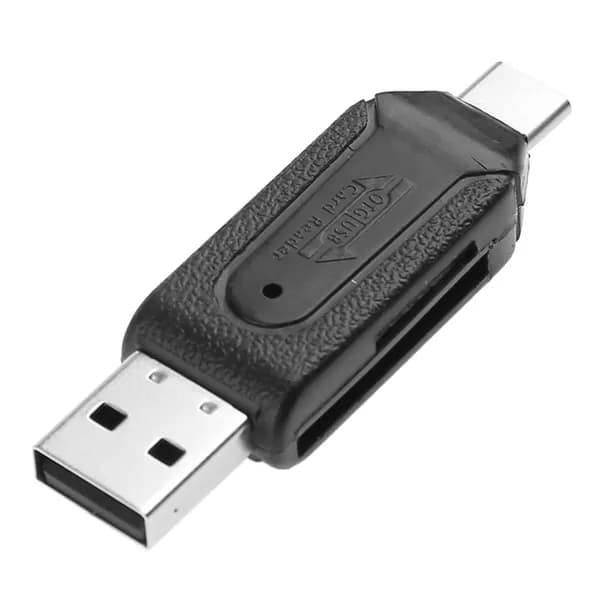 USB 2.0 OTG-адаптер Type-C для карт SD и microSD чёрный