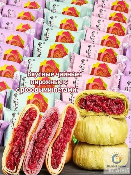 Эксклюзивные лунные пряники Юньнань Цветок, 7 шт