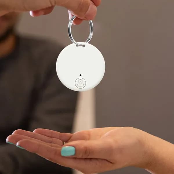 Круглый Bluetooth-трекер для поиска вещей и предотвращения потери, белый