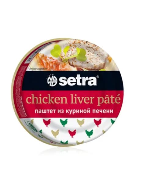 Setra Консервы мясные Паштет из куриной печени, 100 г