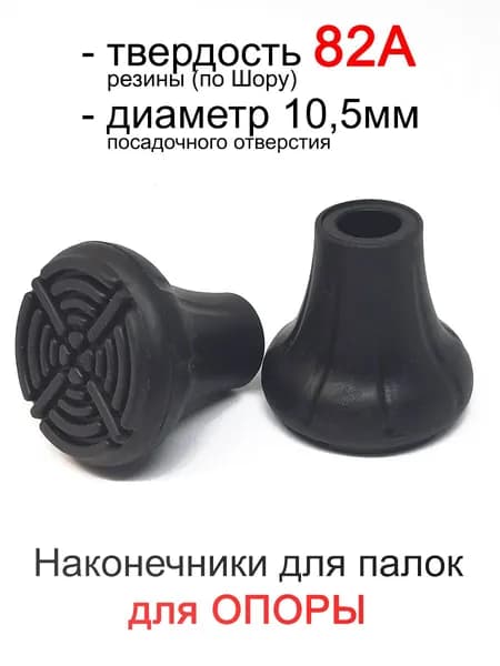 Наконечники резиновые для палок для опоры PALKIPALKI, 2 шт.