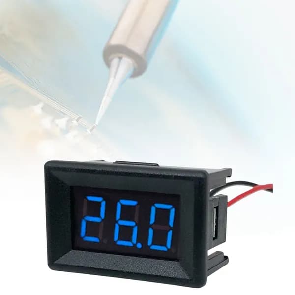 Цифровой вольтметр постоянного тока 0 30 В, синий LED-дисплей 0,36 дюйма