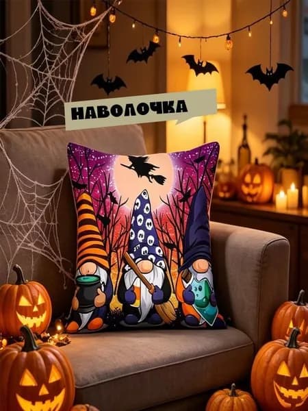 Наволочка, Полиэстер, 45x45 см  1шт