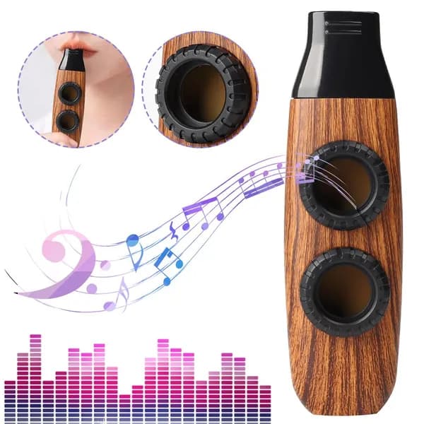 Казу маленький портативный, 2 отверстия, из АБС-пластика, для детей, взрослых и новичков