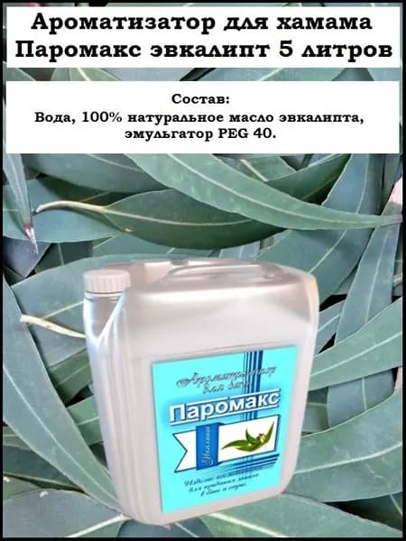 Ароматизатор для хамама, хамам, турецкой бани Паромакс Эвкалипт Премиум, 5 литров