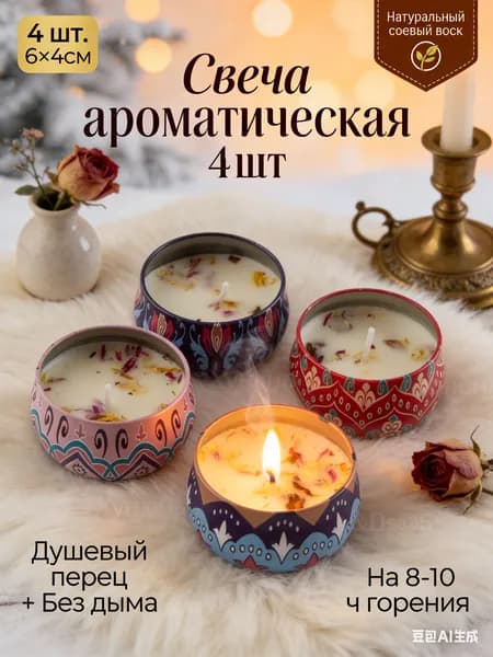 Свечи поминальные цифра 1 "Душистый перец" 6 см 4 шт