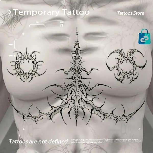 Травяные татуировочные наклейки, скелеты, татуировки тела, праздничные подарки