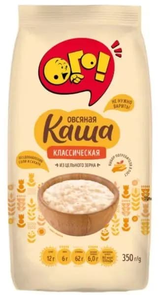 Каша Ого! овсяная классическая, 350г