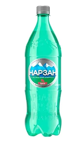 Вода минеральная Нарзан лечебно-столовая, 9 шт по 1,0 л, газированная, пэт