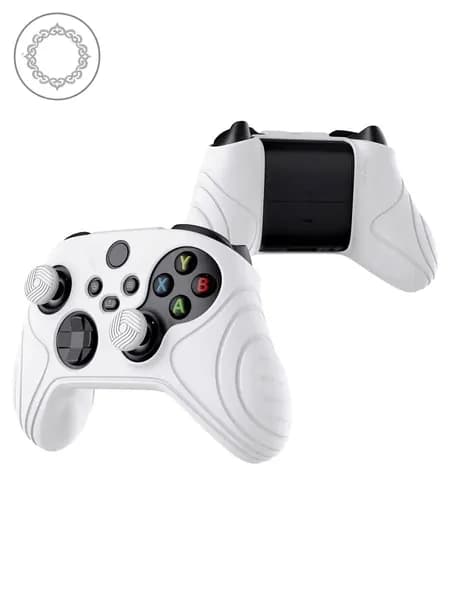 Силиконовый чехол для Xbox Series S/X с накладками на стики, белый