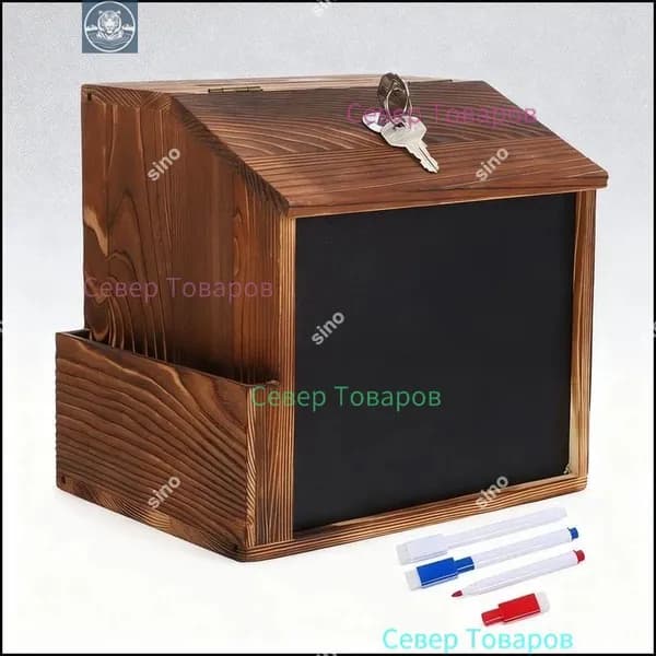 Ящик для Пожертвований,Из Деревянного Материала,Для Сбора Голосов,1 Штука