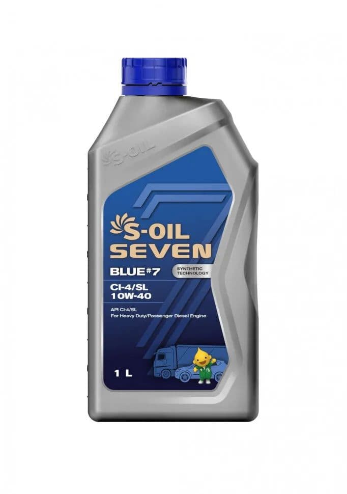S-OIL SEVEN BLUE#7 CI-4/SL 10W-40 Масло моторное, Синтетическое, 1 л