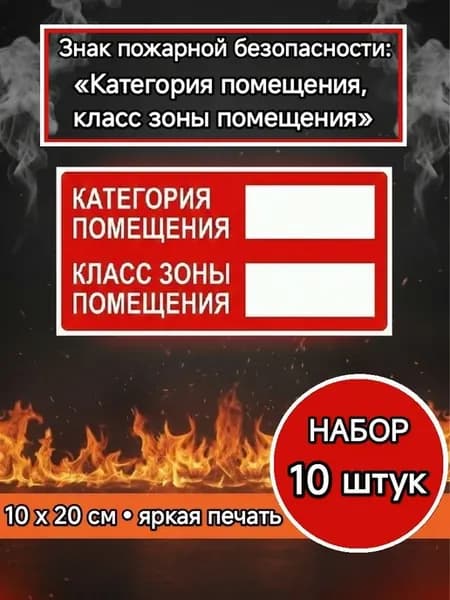 Табличка Категория Помещения
