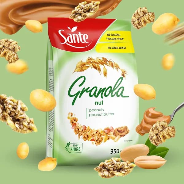 Sante / Гранола с Арахисом и Арахисовой пастой, 350 гр / Польша