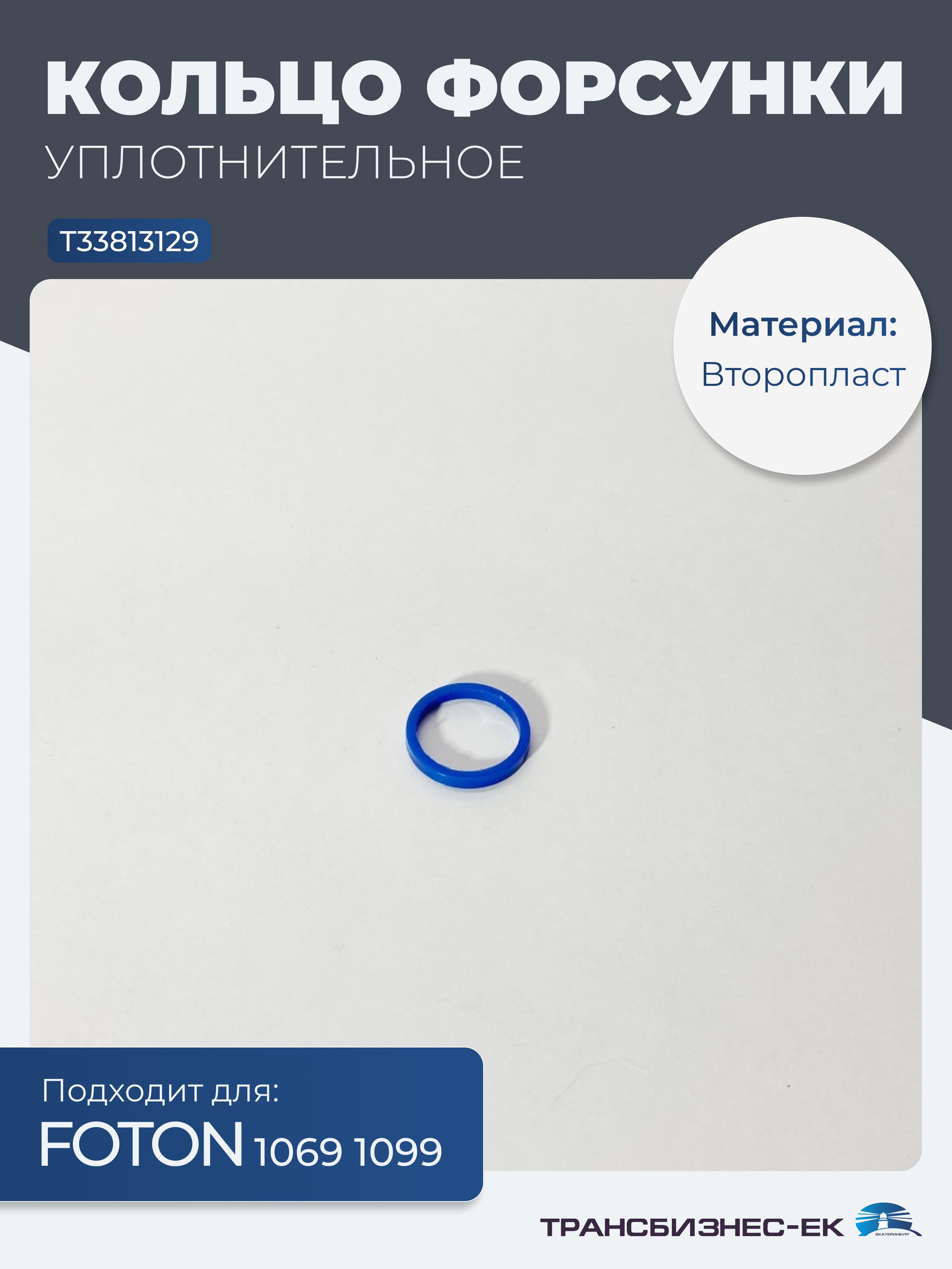 Кольцо уплотнительное форсунки FOTON 1069 1099 второпласт (T33813129)