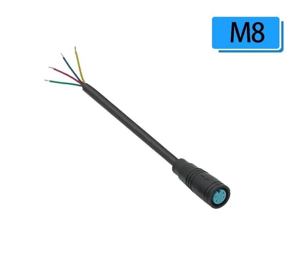 Разъем JULET M8 4PIN F, Мама с кабелем 24см