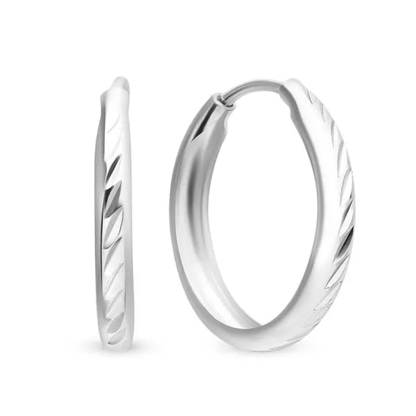 Серьги конго женские серебро 925 пробы 585GOLD