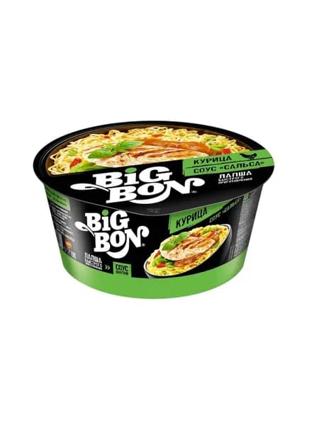 Лапша BigBon Курица С Соусом Сальса, 85гр