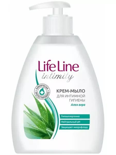 Крем-мыло жидкое для интимной гигиены Life Line алоэ 280 г