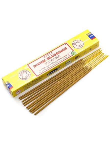 Благовония Divine Blessings Incense (Божественное благословение) Ароматические индийские палочки для дома, йоги и медитации, Satya (Сатья), 15г