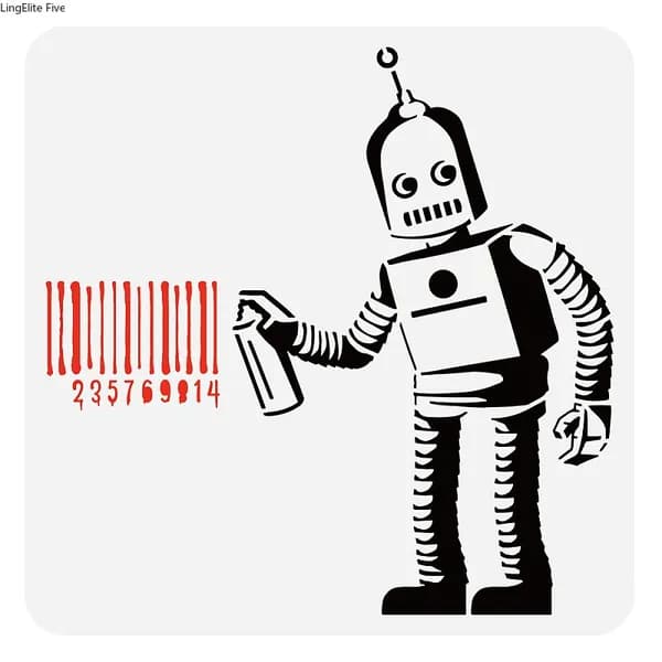 1 шт. трафареты для рисования с выемкой для фотоальбома Робот 30x30 см