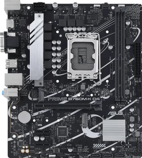 Материнская плата ASUS PRIME B760M-K D4, LGA 1700, Intel B760, mATX, Ret