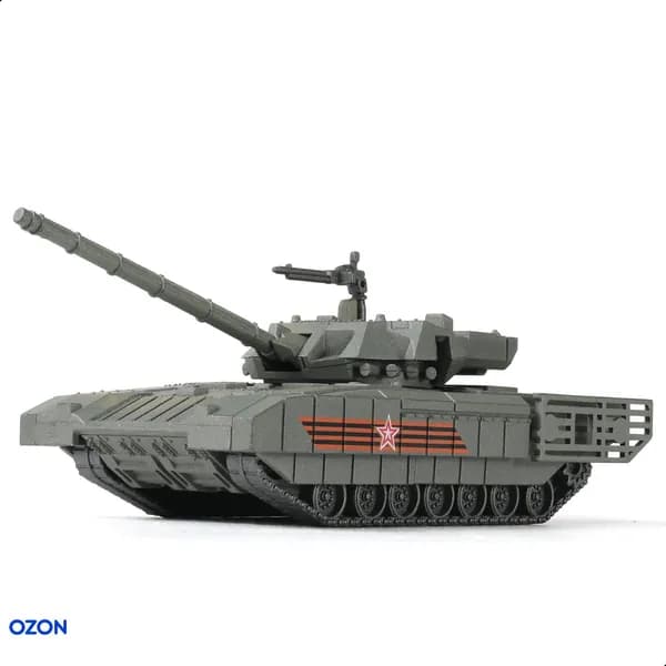 Модель танка T14 военного образца SEBUNAS масштаба 1/72, быстрособирающаяся, российская техника, модель основного боевого танка T14, подарок для взрослых и детей (14 шт.)