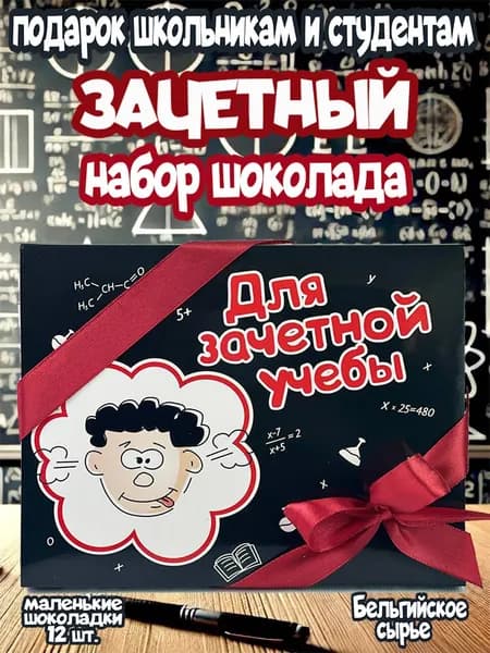 Подарочный шоколад школьнику, бельгийские мини-шоколадки 12 шт с надписями