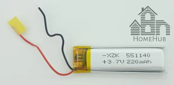 Аккумулятор Li-pol, 551140, 3.7V, 220mAh
