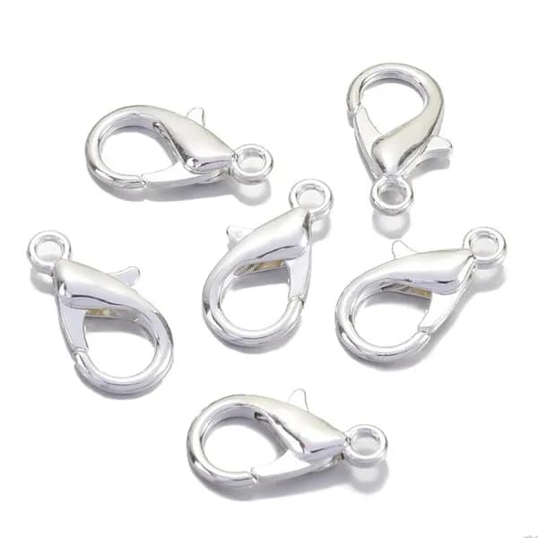 12x6mm Замочки для бижутерии из цинкового сплава Набор из 50 штук для DIY украшений и аксессуаров