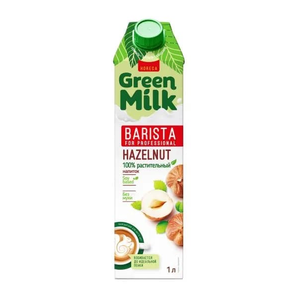 Напиток Green Milk Barista соевый фундук 1л