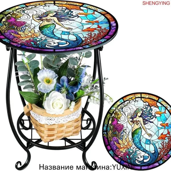 Садовый стол,Металл 34х43 см