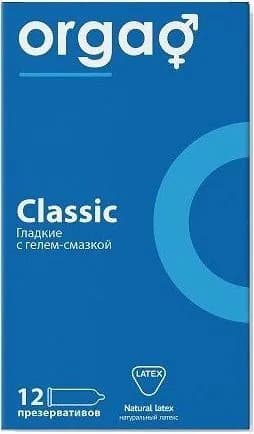 Презервативы Orgao / Оргао гладкие прозрачные из мягкого натурального латекса со смазкой 12шт.