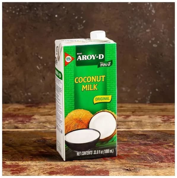 Кокосовое молоко Aroy-d натуральное без сахара, 17-19% жирность, 1л