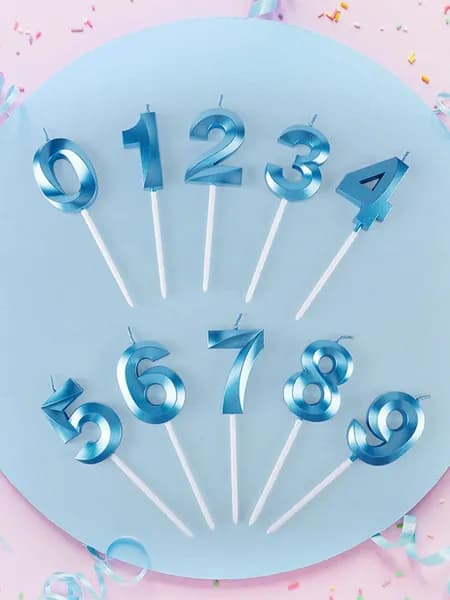 Свечи для торта цифра 0, цифра 3 "Без отдушки" 2 см