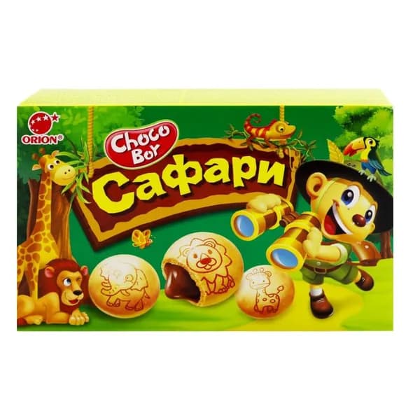 Orion Печенье chocoboy safari, 42 г