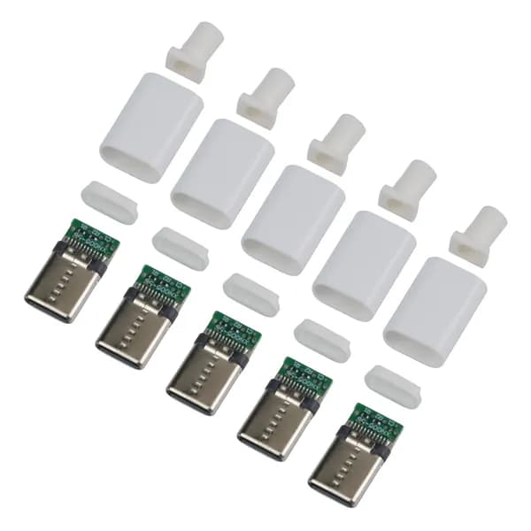 5 шт. USB 3.1 Type C папа, линия пайки на печатной плате с черным или белым корпусом