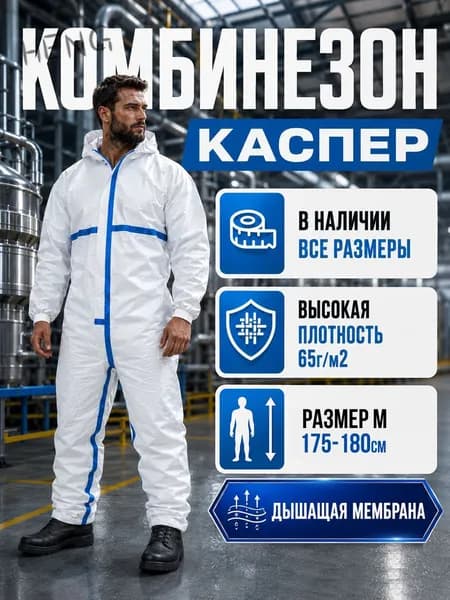 Комбинезон защитный одноразовый костюм многоразовый