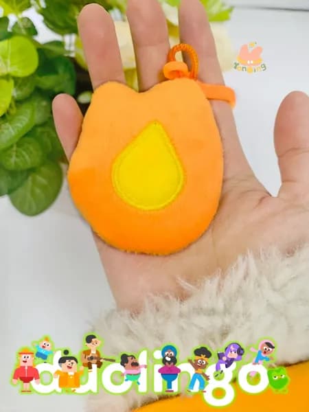Игровая плюшевая duolingo Кулон с пламенем7 см дуолинго сова