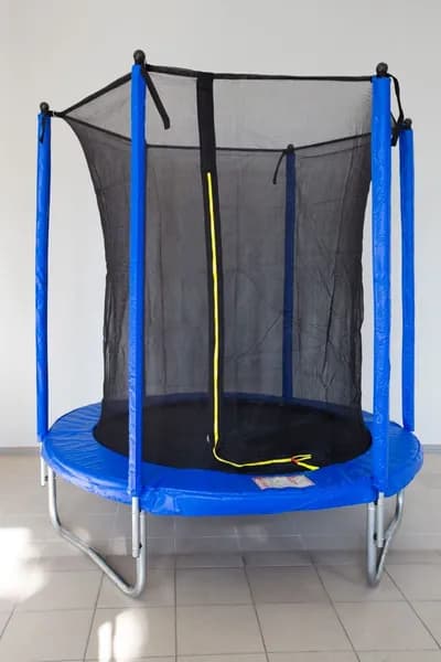 Батут детский каркасный для дома и дачи с внутренней защитной сеткой Trampoline BIG 6 ft 183 см (Синий)