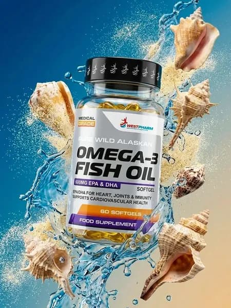 Omega-3 Fish Oil, 60 капсул