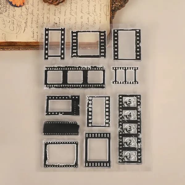 Прозрачный силиконовый штамп с рамками фотопленки для скрапбукинга дневников открыток и творческого декора