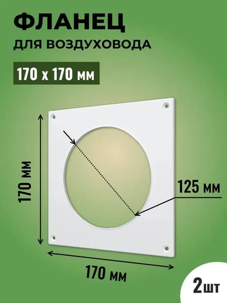 Накладка торцевая НКП D125, пластик, 170х170, 2 шт