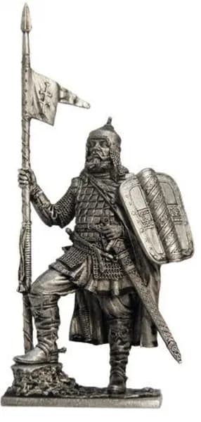 Русский конный воин, 14 век /Оловянный солдатик