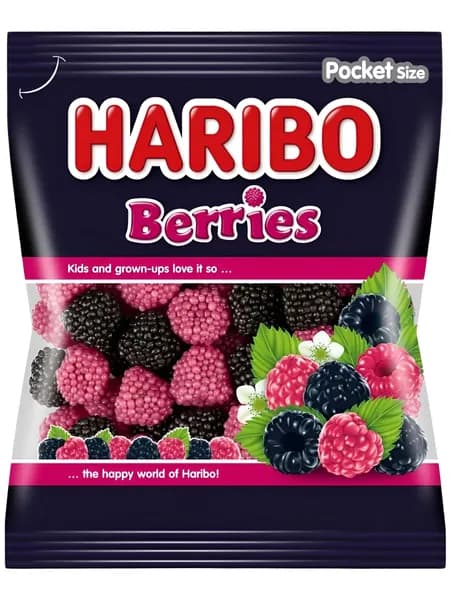 Мармелад жевательный Haribo Berries / Харибо со вкусом малины и ежевики, 100 гр. (Испания)