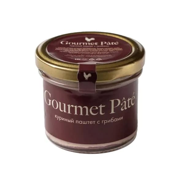 Паштет из куриной печени с грибами, Gourmet Pate, 90 г, Россия