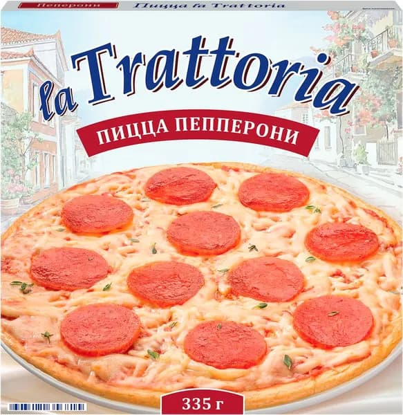Пицца LA TRATTORIA Пепперони, 335г 2 шт.